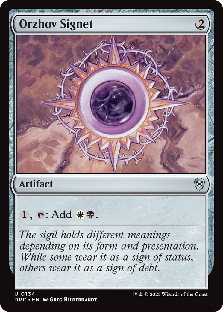 Orzhov Signet [Aetherdrift Commander] | Dumpster Cat Games