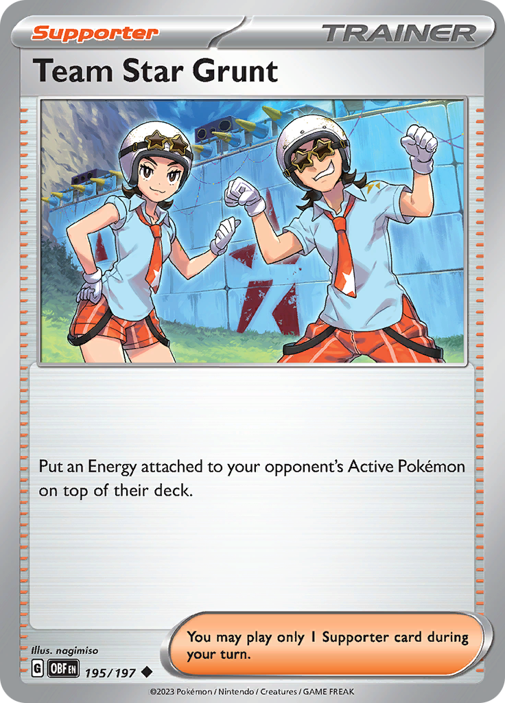 Team Star Grunt (195/197) [Scarlet & Violet: Obsidian Flames] | Dumpster Cat Games