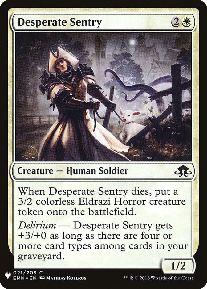 Desperate Sentry [Mystery Booster] | Dumpster Cat Games