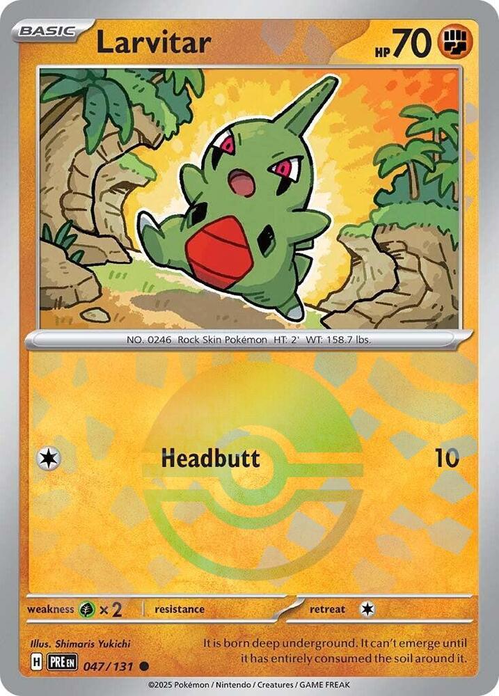Larvitar (047/131) (Poke Ball Pattern) [Scarlet & Violet: Prismatic Evolutions] | Dumpster Cat Games