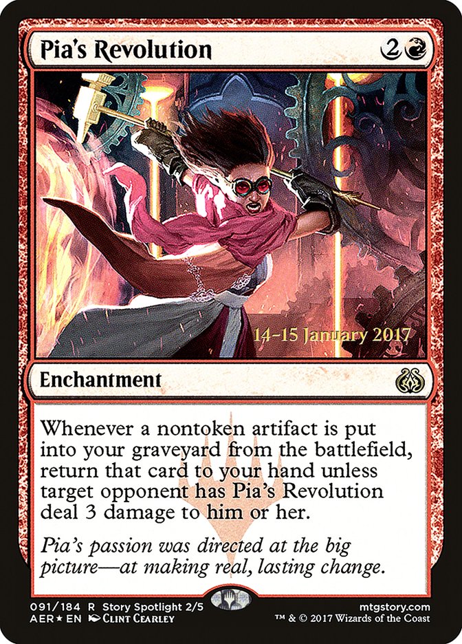 Pia's Revolution [Aether Revolt Prerelease Promos] | Dumpster Cat Games