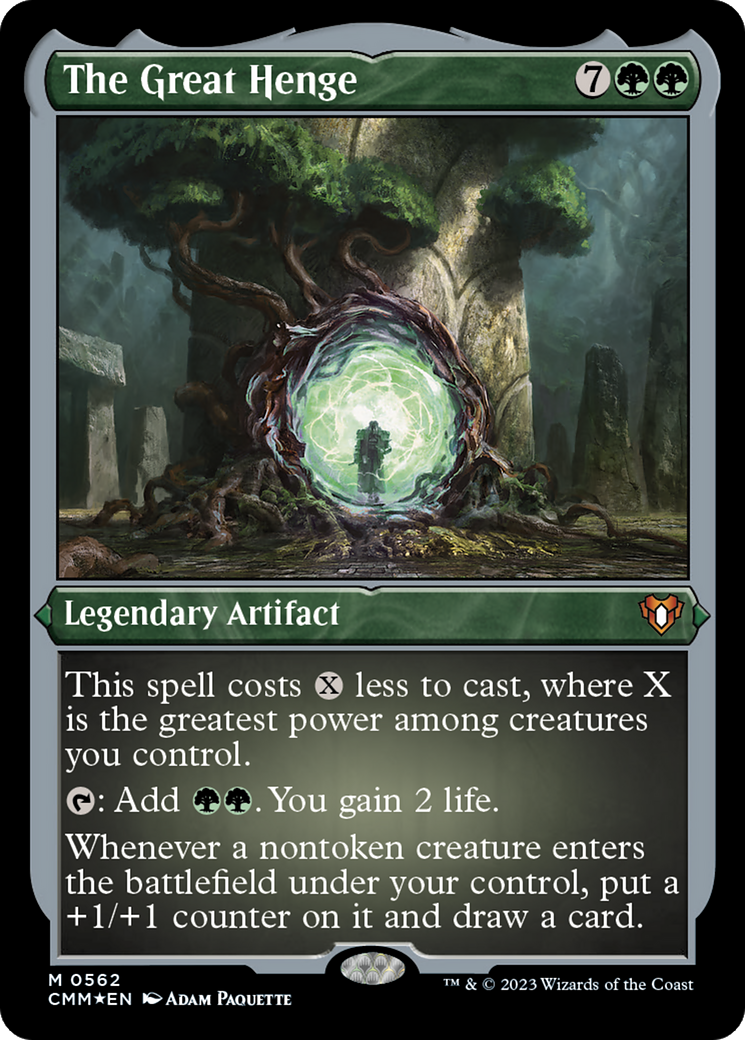 The Great Henge (Foil Etched) [Commander Masters] | Dumpster Cat Games