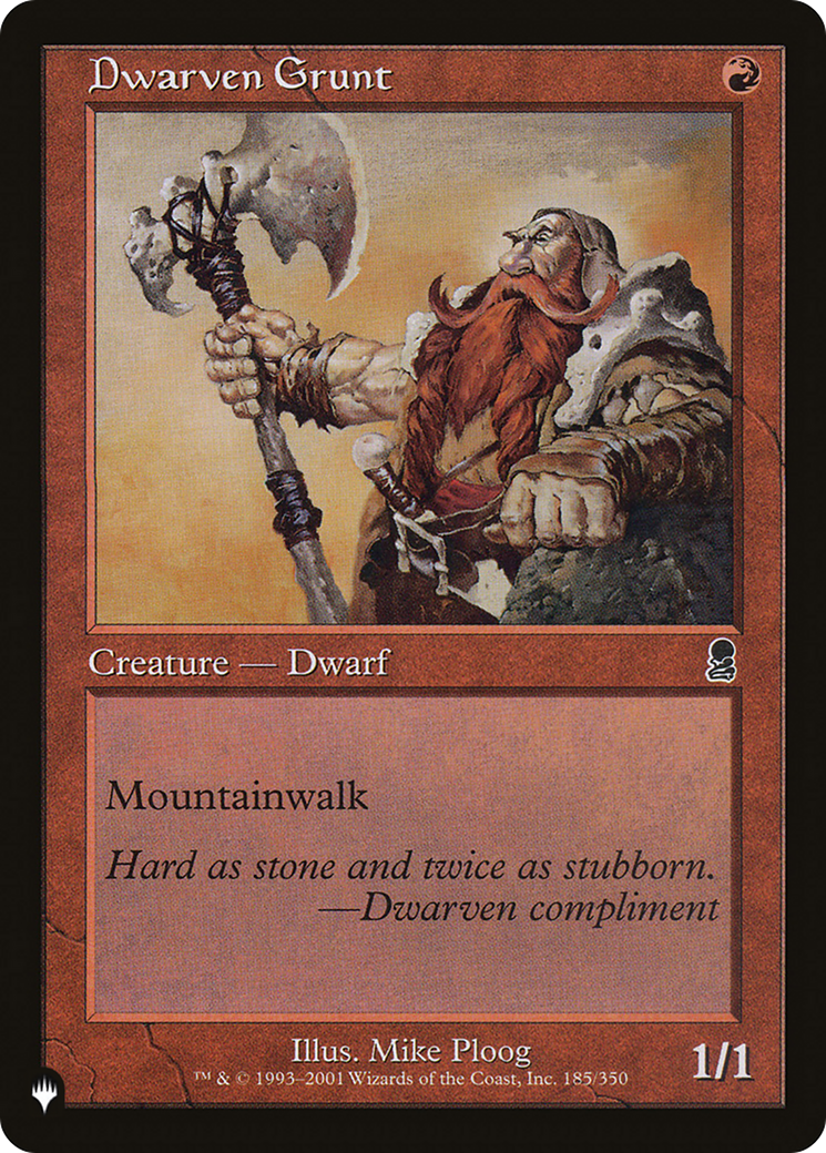 Dwarven Grunt [The List] | Dumpster Cat Games
