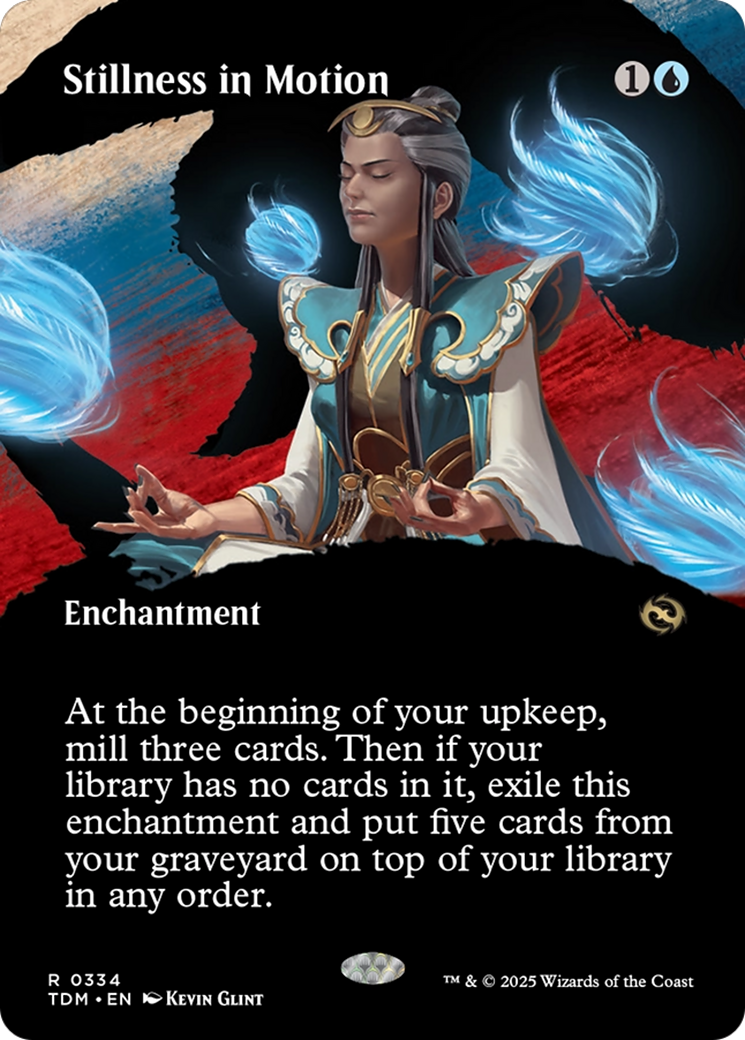 Stillness in Motion (Borderless) [Tarkir: Dragonstorm] | Dumpster Cat Games