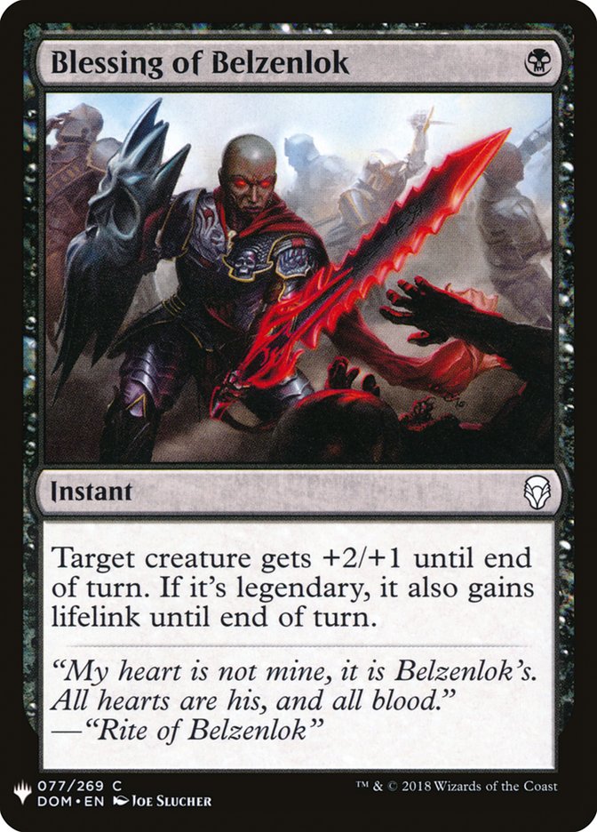 Blessing of Belzenlok [Mystery Booster] | Dumpster Cat Games