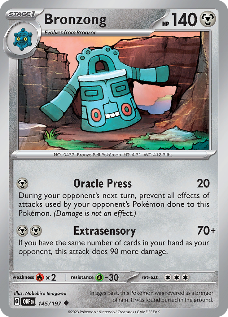 Bronzong (145/197) [Scarlet & Violet: Obsidian Flames] | Dumpster Cat Games