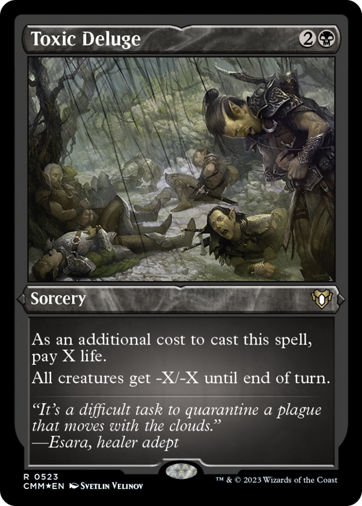 Toxic Deluge (Foil Etched) [Commander Masters] | Dumpster Cat Games