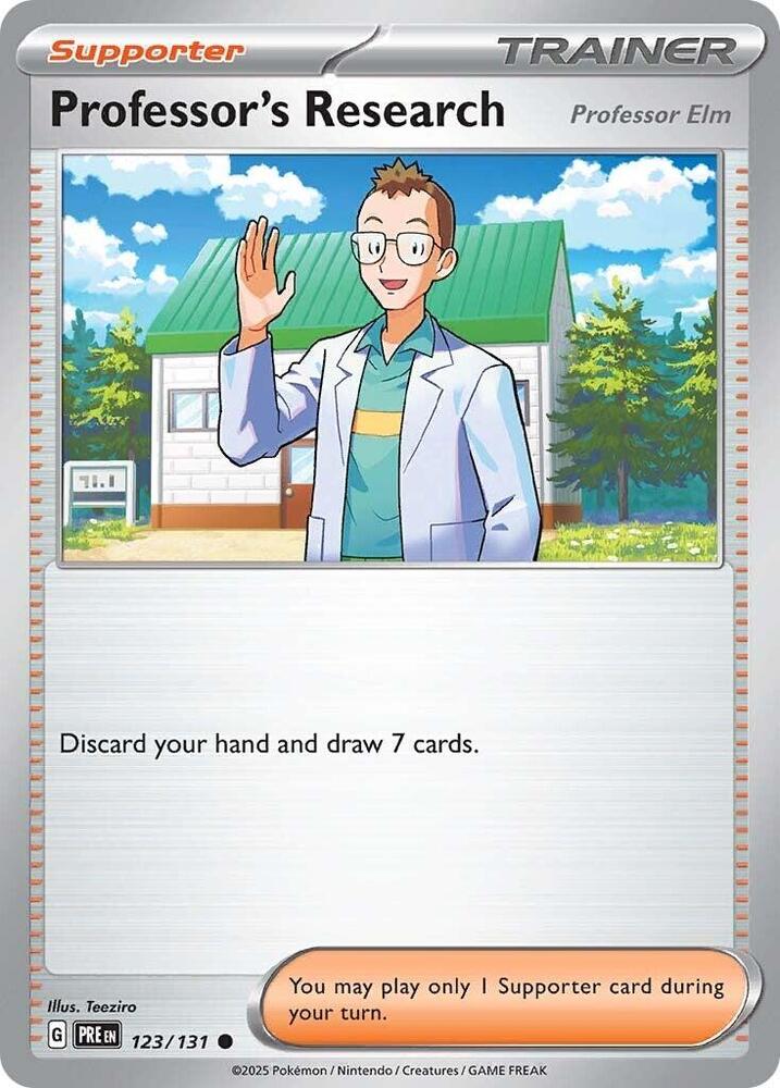 Professor's Research (123/131) [Professor Elm] [Scarlet & Violet: Prismatic Evolutions] | Dumpster Cat Games