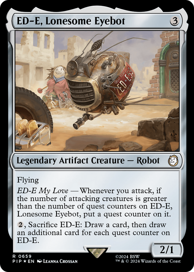 ED-E, Lonesome Eyebot (Surge Foil) [Fallout] | Dumpster Cat Games