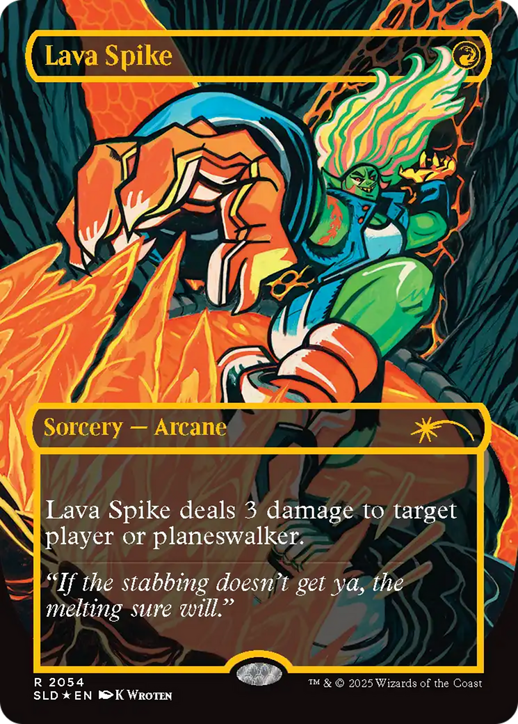 Lava Spike (2054) (Raised Foil) [Secret Lair Drop Series] | Dumpster Cat Games