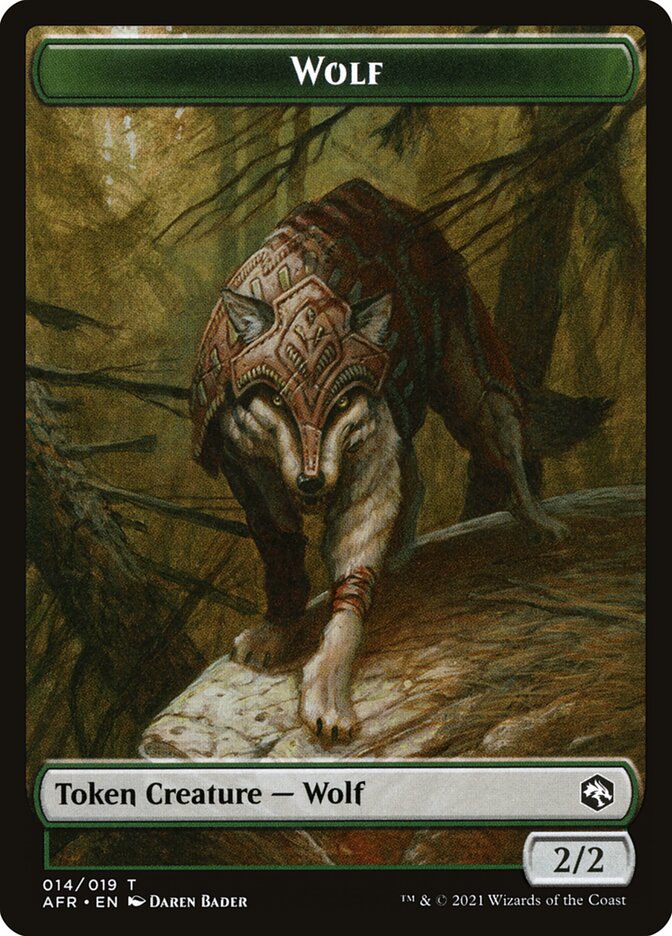 Wolf // Guenhwyvar Double-Sided Token [Dungeons & Dragons: Adventures in the Forgotten Realms Tokens] | Dumpster Cat Games