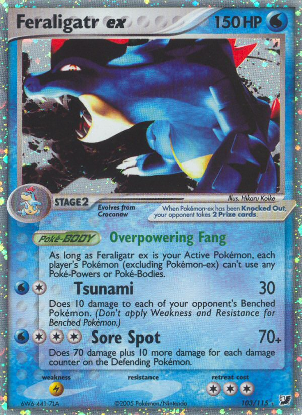 Feraligatr ex (103/115) [EX: Unseen Forces] | Dumpster Cat Games