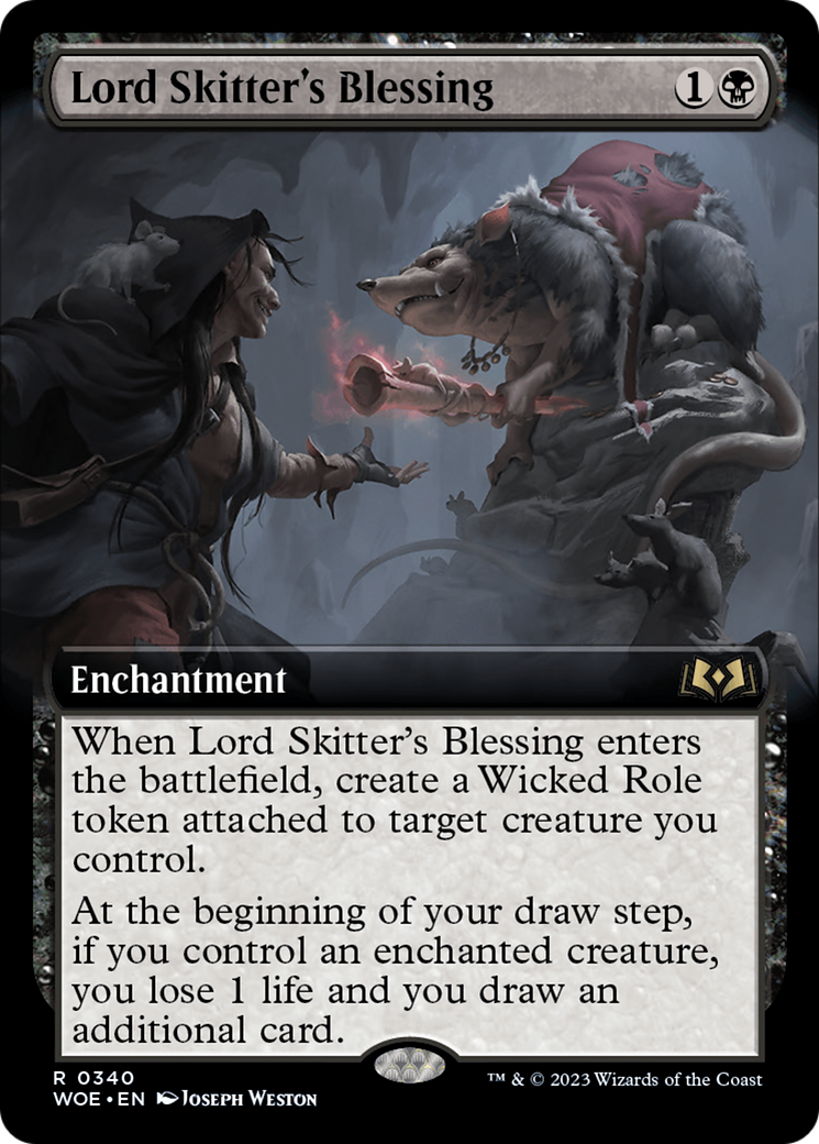 Lord Skitter's Blessing (Extended Art) [Wilds of Eldraine] | Dumpster Cat Games