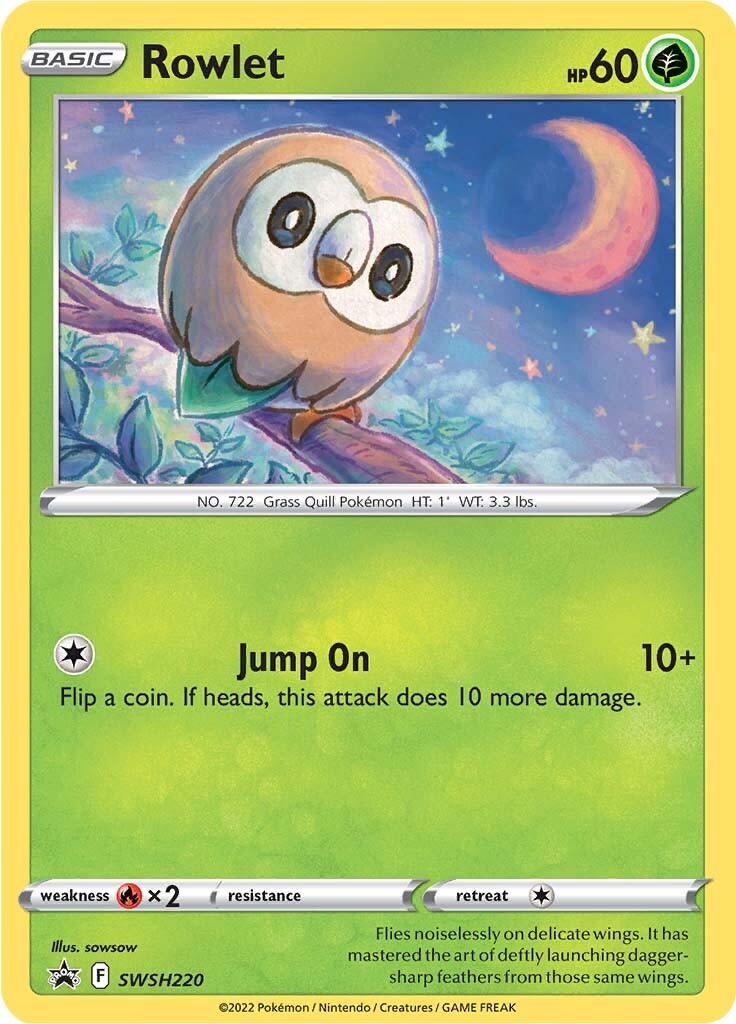 Rowlet (SWSH220) [Sword & Shield: Black Star Promos] | Dumpster Cat Games