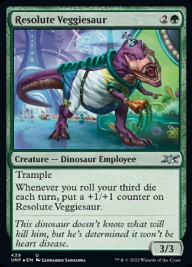 Resolute Veggiesaur (Galaxy Foil) [Unfinity] | Dumpster Cat Games