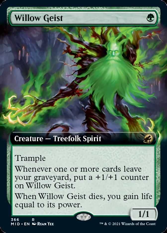 Willow Geist (Extended Art) [Innistrad: Midnight Hunt] | Dumpster Cat Games