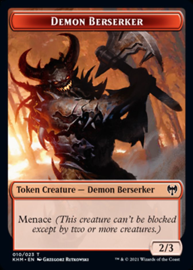 Demon Berserker Token [Kaldheim Tokens] | Dumpster Cat Games