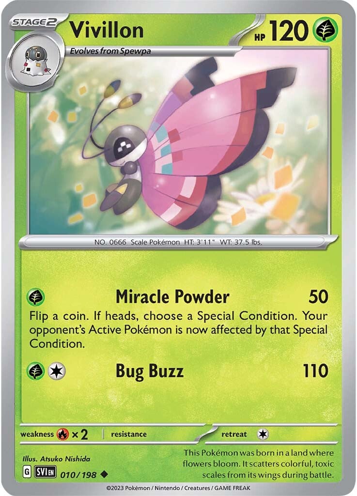 Vivillon (010/198) [Scarlet & Violet: Base Set] | Dumpster Cat Games