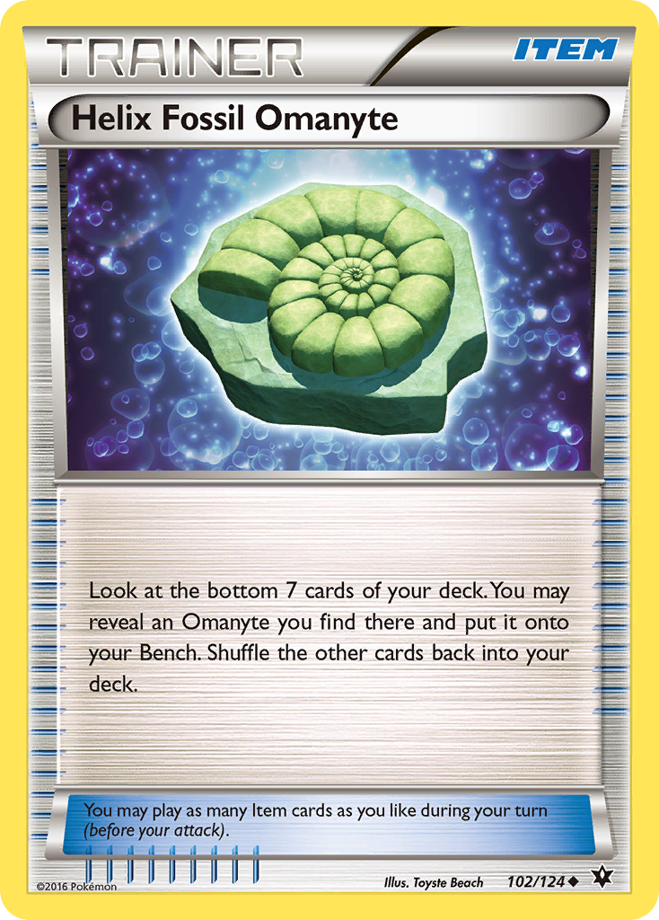 Helix Fossil Omanyte (102/124) [XY: Fates Collide] | Dumpster Cat Games
