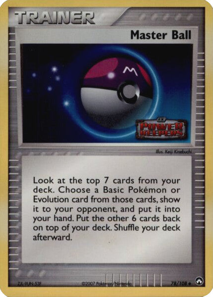 Master Ball (78/108) (Stamped) [EX: Power Keepers] | Dumpster Cat Games