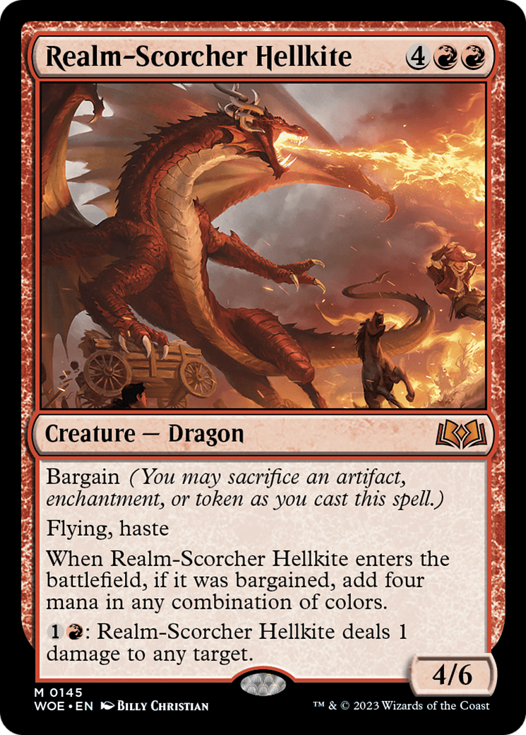 Realm-Scorcher Hellkite [Wilds of Eldraine] | Dumpster Cat Games