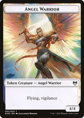 Human Warrior // Angel Warrior Double-Sided Token [Kaldheim Tokens] | Dumpster Cat Games