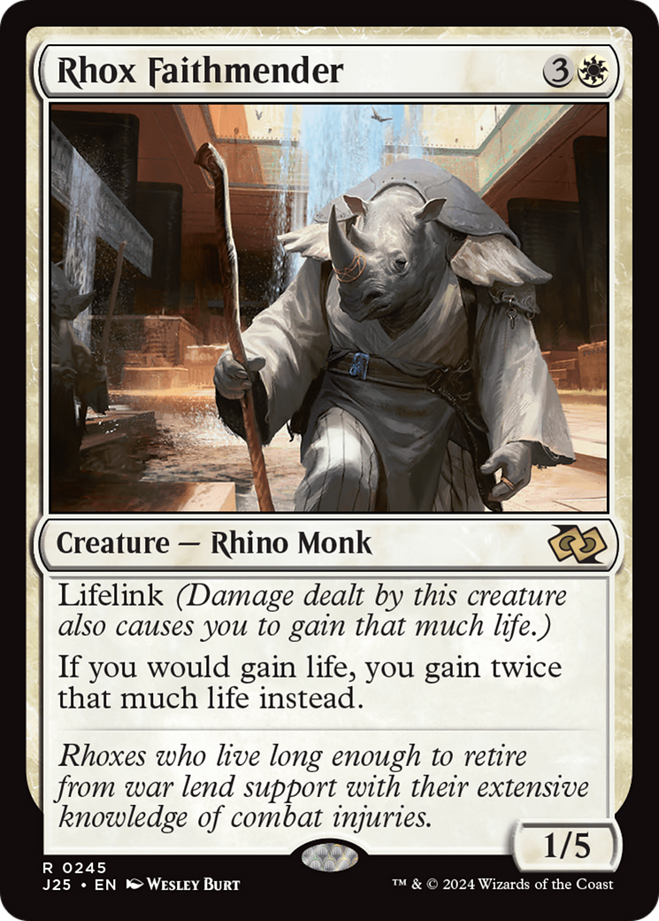 Rhox Faithmender [Foundations Jumpstart] | Dumpster Cat Games