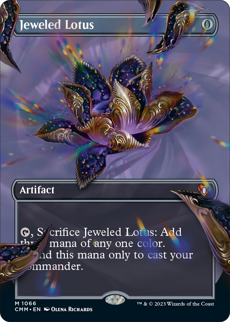 Jeweled Lotus (Borderless Textured Foil Frame Break) [Commander Masters] | Dumpster Cat Games