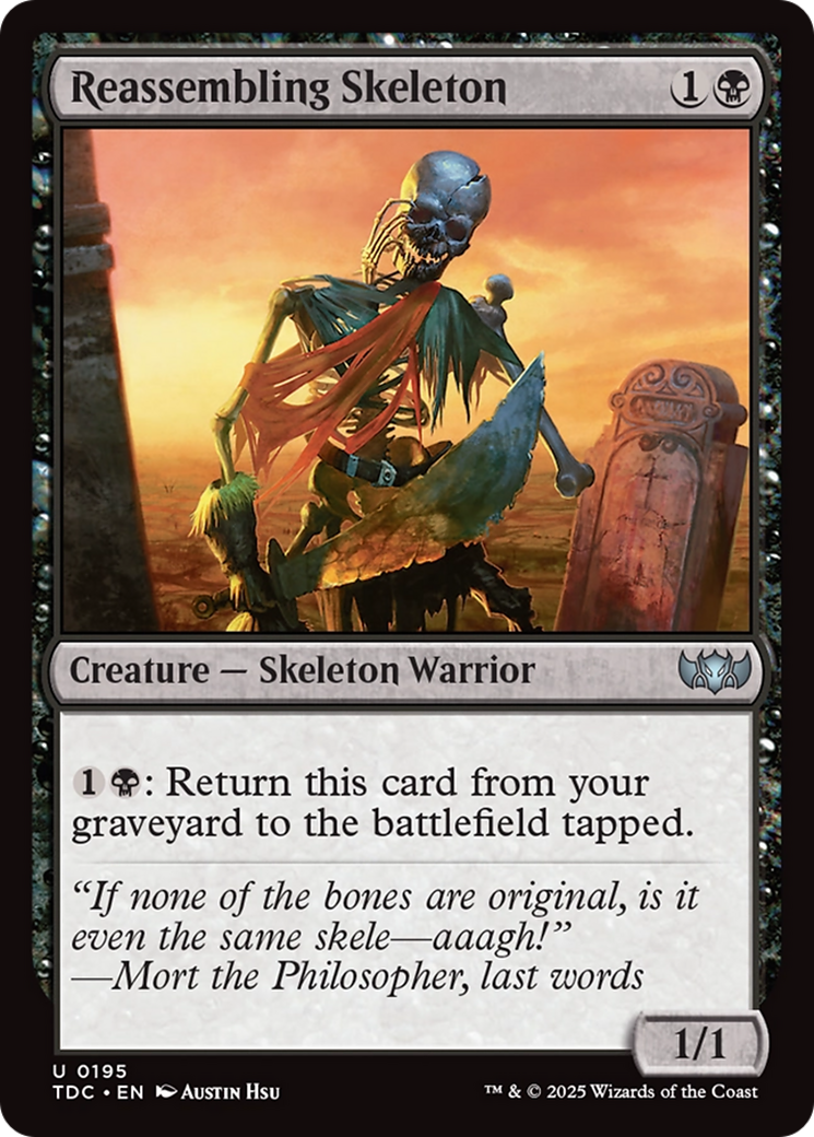 Reassembling Skeleton [Tarkir: Dragonstorm Commander] | Dumpster Cat Games