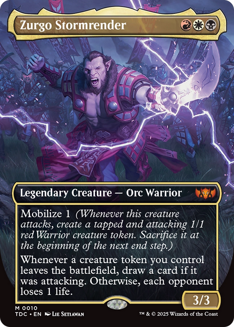 Zurgo Stormrender (Borderless) [Tarkir: Dragonstorm Commander] | Dumpster Cat Games