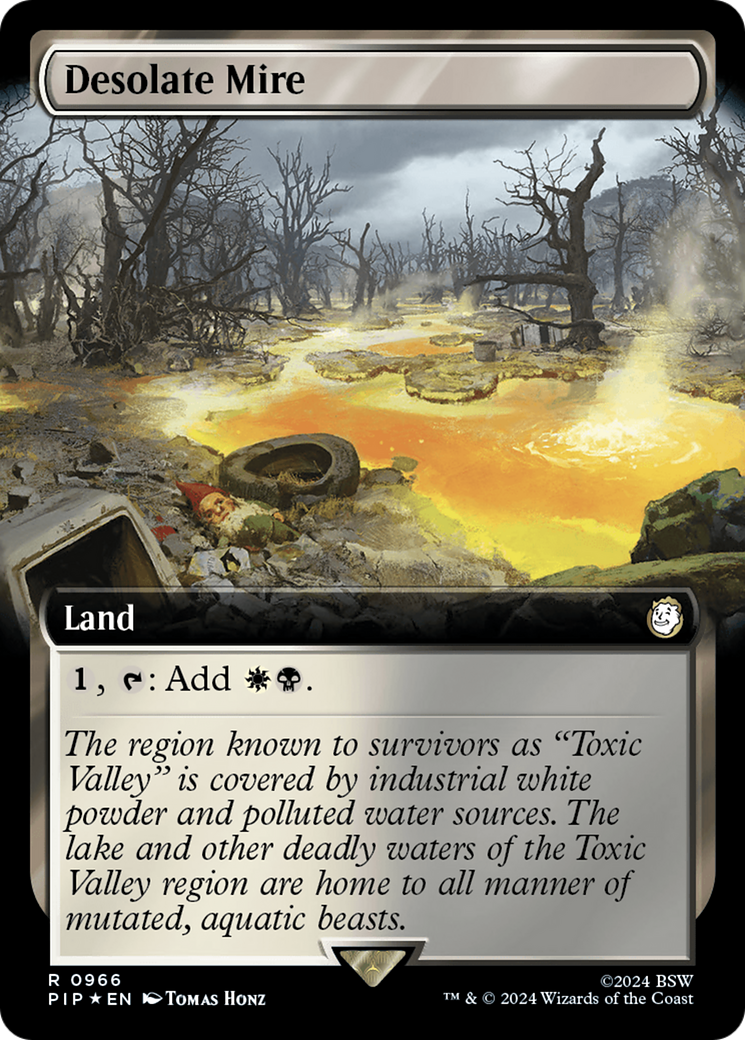 Desolate Mire (Extended Art) (Surge Foil) [Fallout] | Dumpster Cat Games