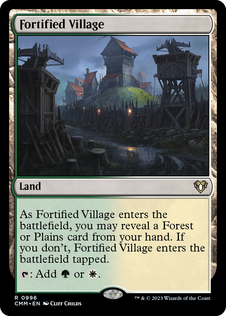 Fortified Village [Commander Masters] | Dumpster Cat Games