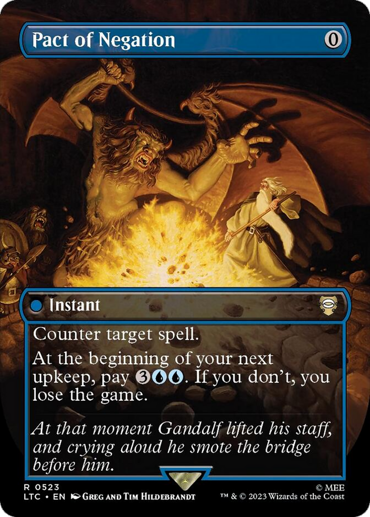 Pact of Negation (Borderless) [The Lord of the Rings: Tales of Middle-Earth Commander] | Dumpster Cat Games