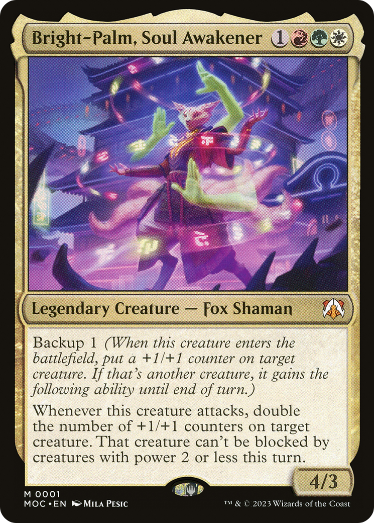 Bright-Palm, Soul Awakener [March of the Machine Commander] | Dumpster Cat Games