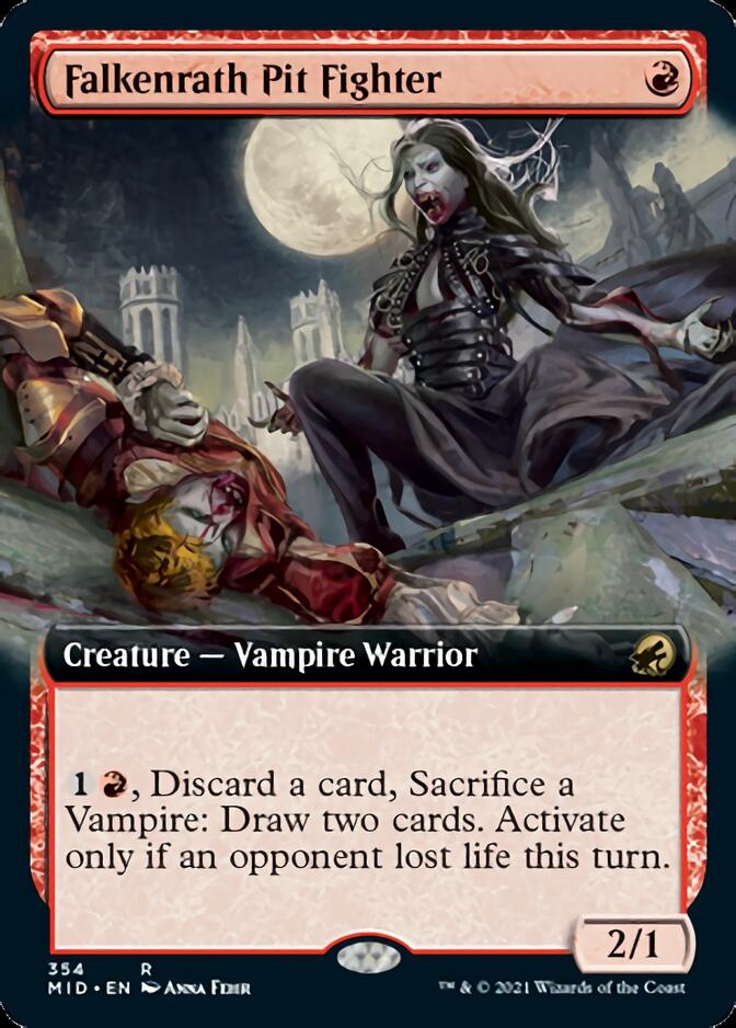 Falkenrath Pit Fighter (Extended Art) [Innistrad: Midnight Hunt] | Dumpster Cat Games