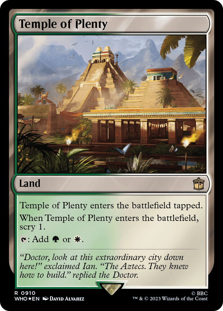 Temple of Plenty (Surge Foil) [Doctor Who] | Dumpster Cat Games