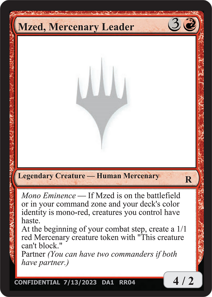 Mzed, Mercenary Leader [Unknown Event] | Dumpster Cat Games