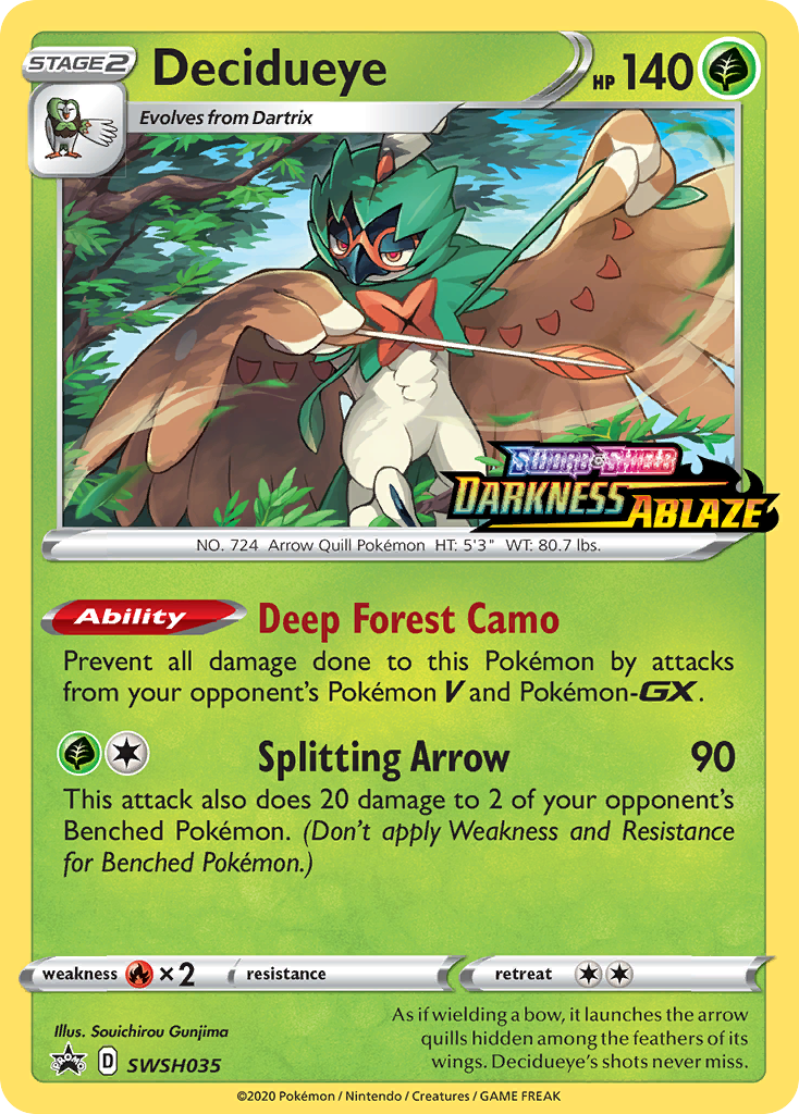 Decidueye (SWSH035) (Prerelease Promo) [Sword & Shield: Black Star Promos] | Dumpster Cat Games