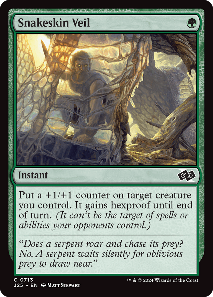 Snakeskin Veil [Foundations Jumpstart] | Dumpster Cat Games