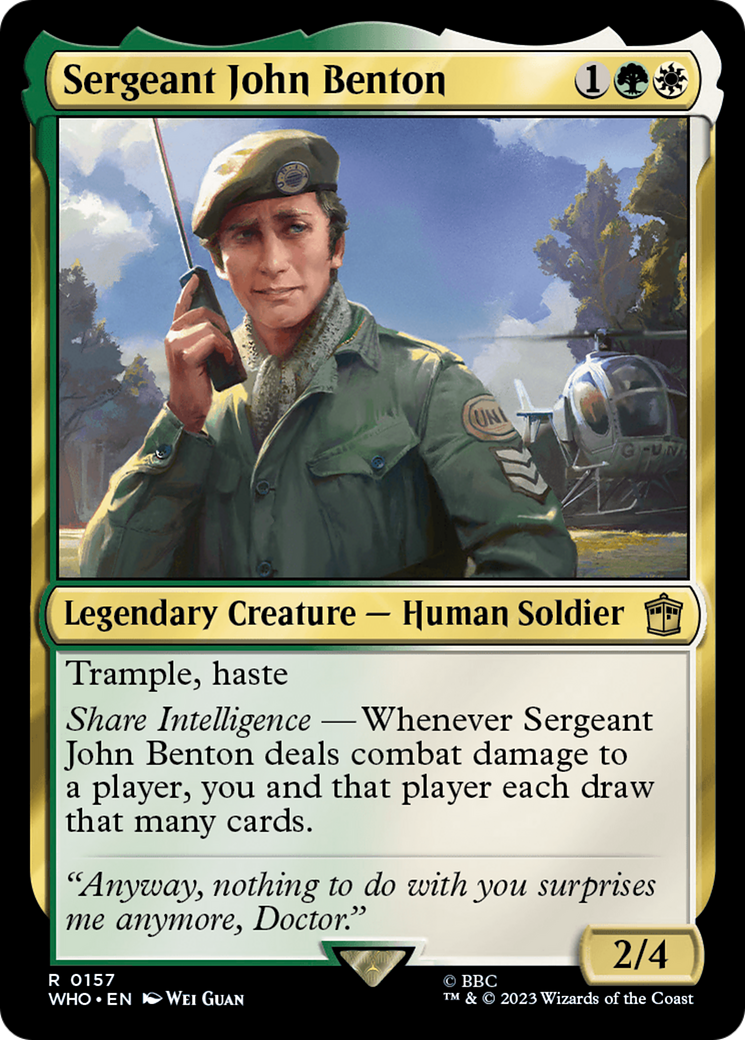 Sergeant John Benton [Doctor Who] | Dumpster Cat Games
