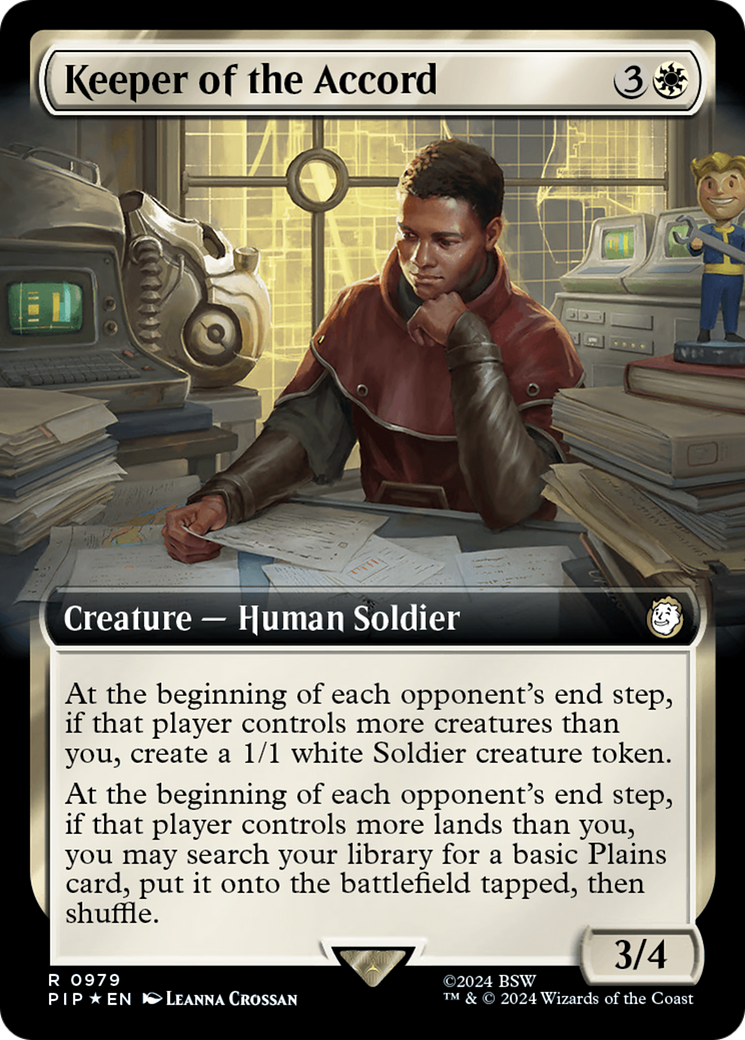 Keeper of the Accord (Extended Art) (Surge Foil) [Fallout] | Dumpster Cat Games