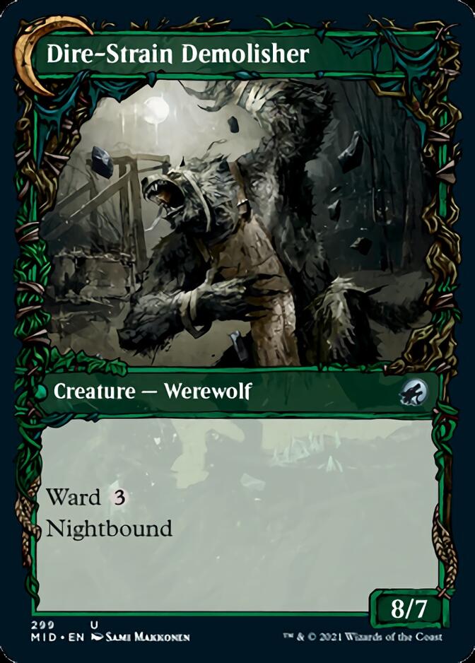 Burly Breaker // Dire-Strain Demolisher (Showcase Equinox) [Innistrad: Midnight Hunt] | Dumpster Cat Games