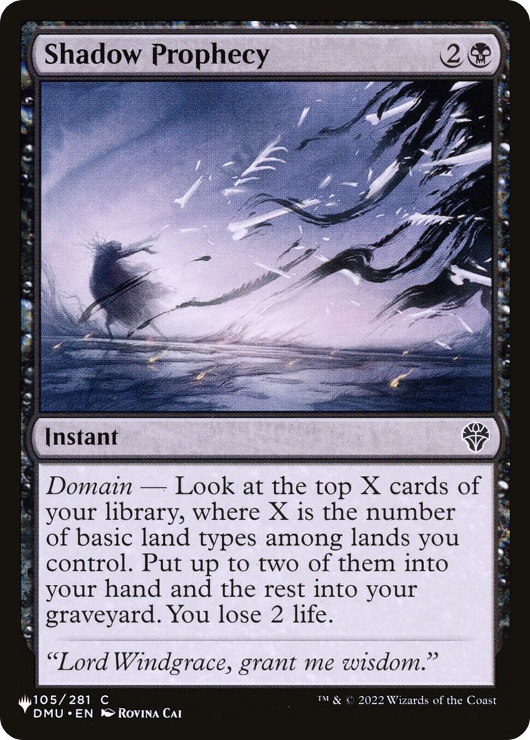 Shadow Prophecy [The List] | Dumpster Cat Games