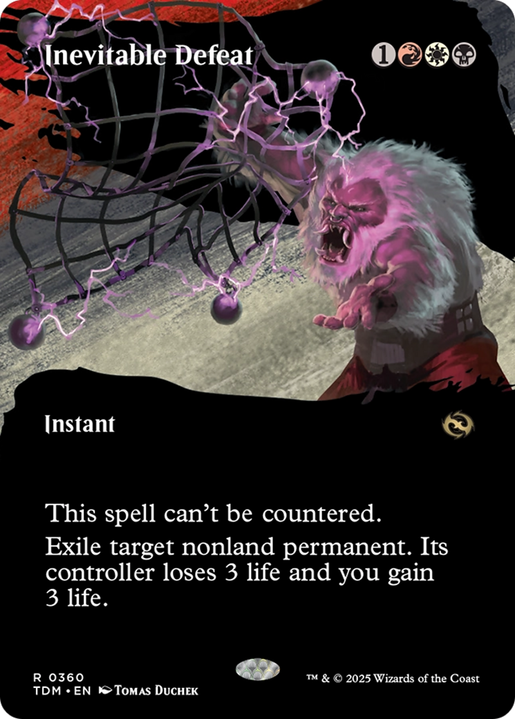 Inevitable Defeat (Borderless) [Tarkir: Dragonstorm] | Dumpster Cat Games