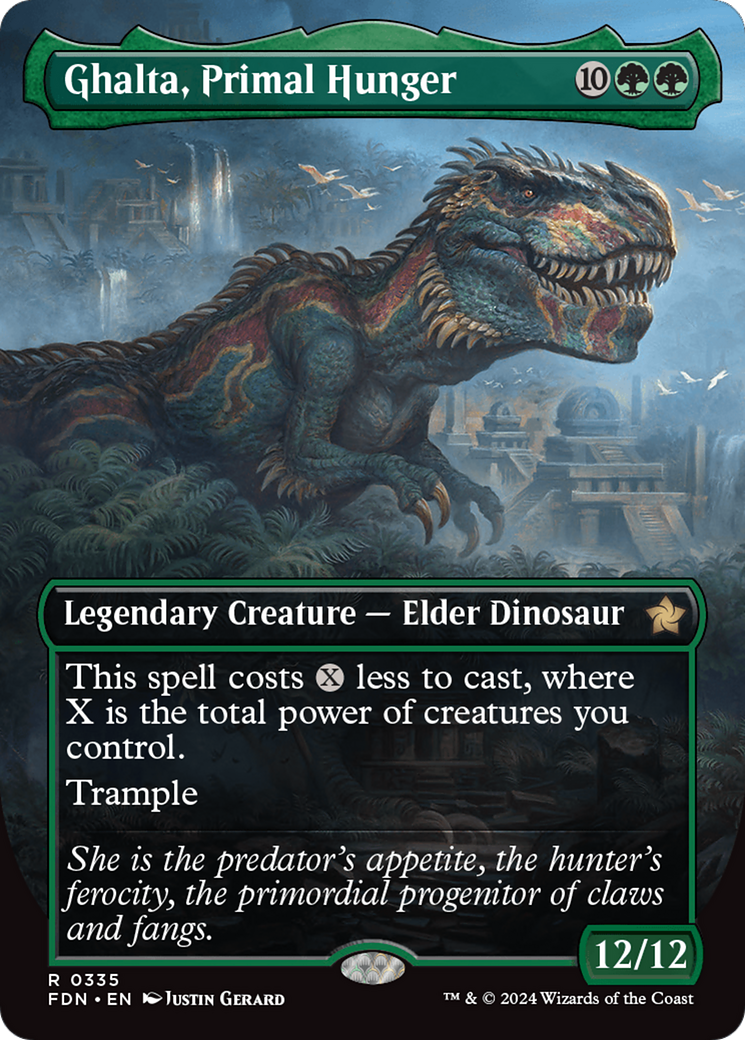 Ghalta, Primal Hunger (Borderless) [Foundations] | Dumpster Cat Games