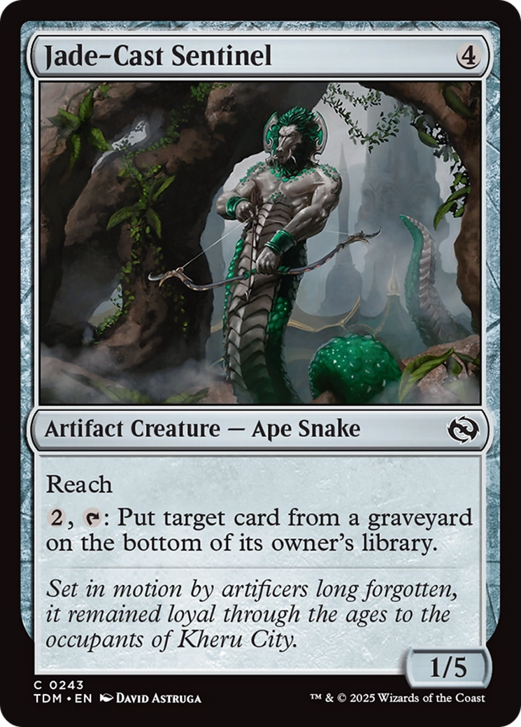 Jade-Cast Sentinel [Tarkir: Dragonstorm] | Dumpster Cat Games