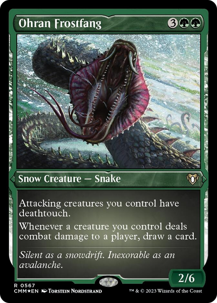 Ohran Frostfang (Foil Etched) [Commander Masters] | Dumpster Cat Games