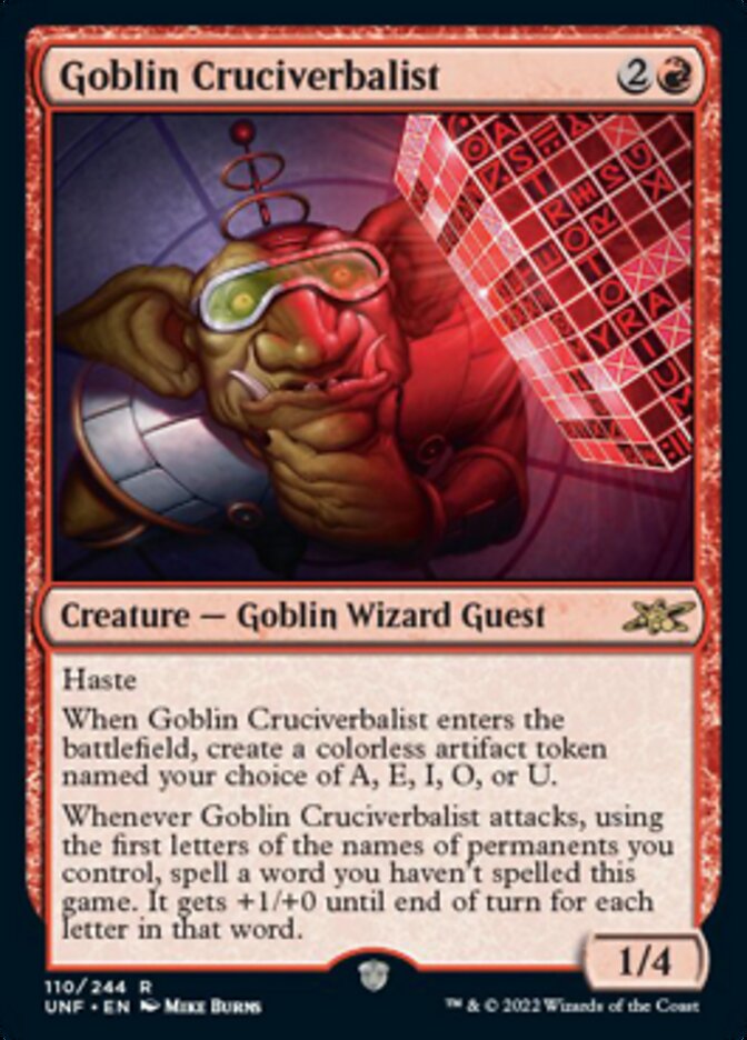 Goblin Cruciverbalist [Unfinity] | Dumpster Cat Games