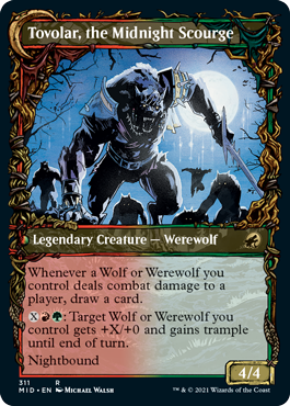 Tovolar, Dire Overlord // Tovolar, the Midnight Scourge (Showcase Equinox) [Innistrad: Midnight Hunt] | Dumpster Cat Games