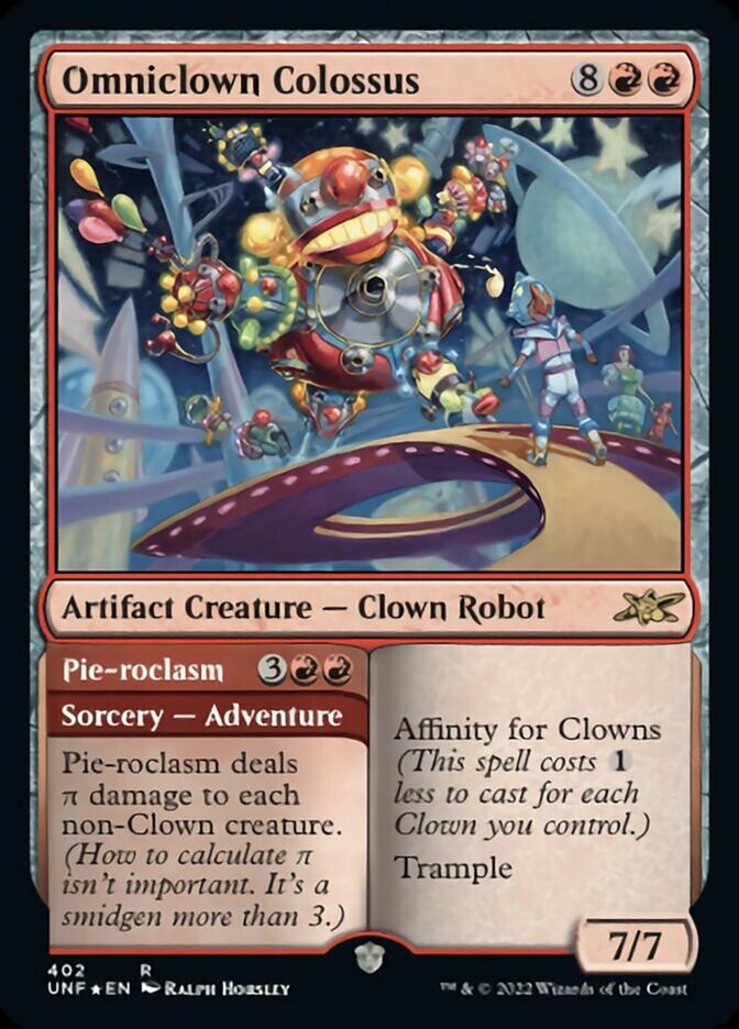 Omniclown Colossus // Pie-roclasm (Galaxy Foil) [Unfinity] | Dumpster Cat Games
